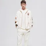 Ed Hardy Sweatshirts Men Ivory White E1PAM318