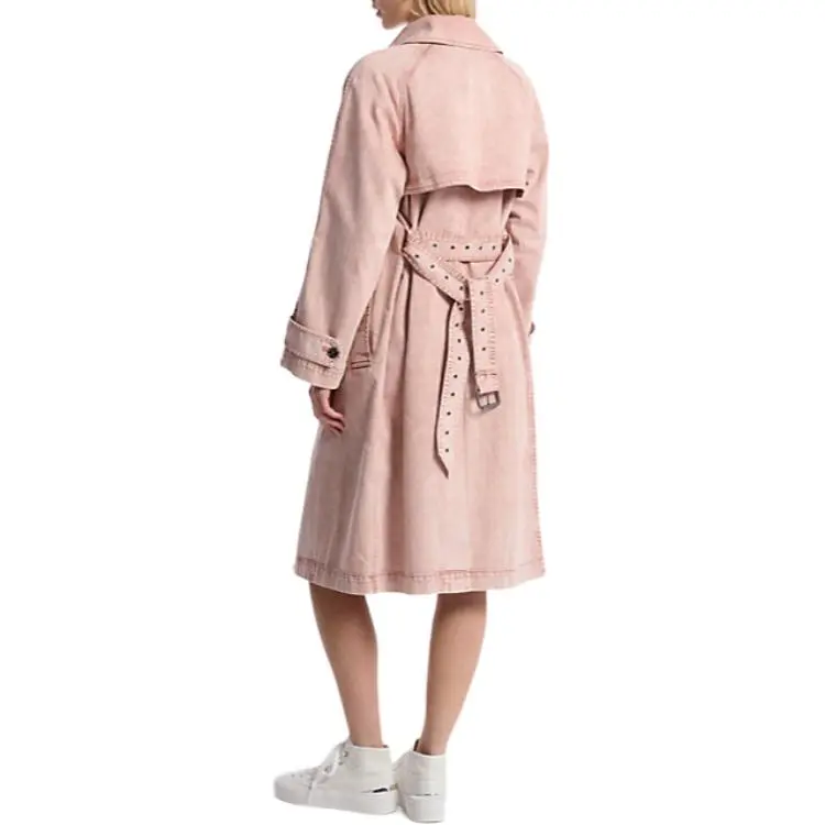 MICHAEL KORS Garment-Dyed Denim Trench Coat-2