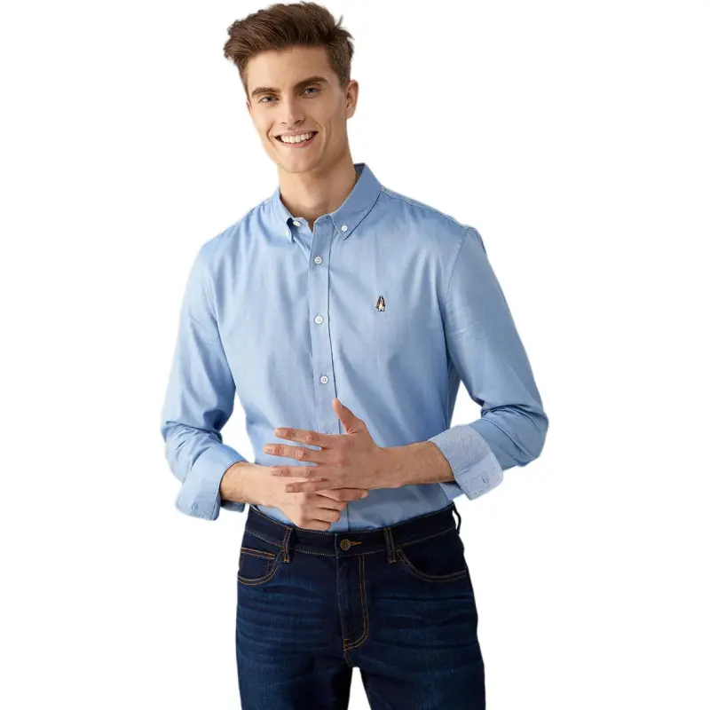 Hush Puppies Shirt Men's Medium Blue-2