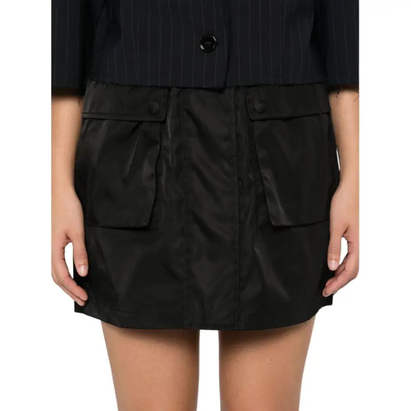 PRADA Logo Plaque Mini Skirt-2