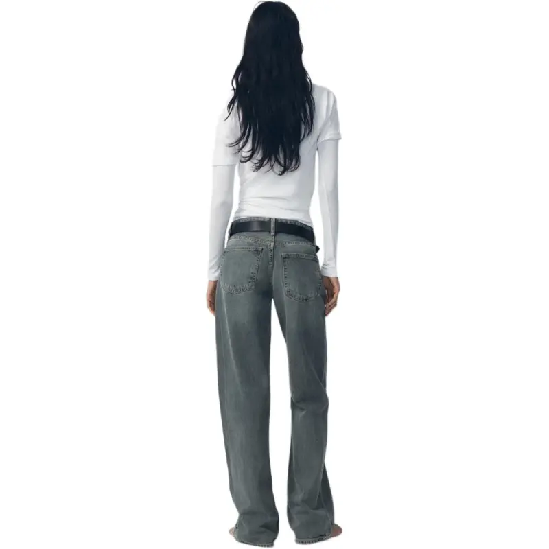 ZARA Trf Jeans Women's Light Gray-3