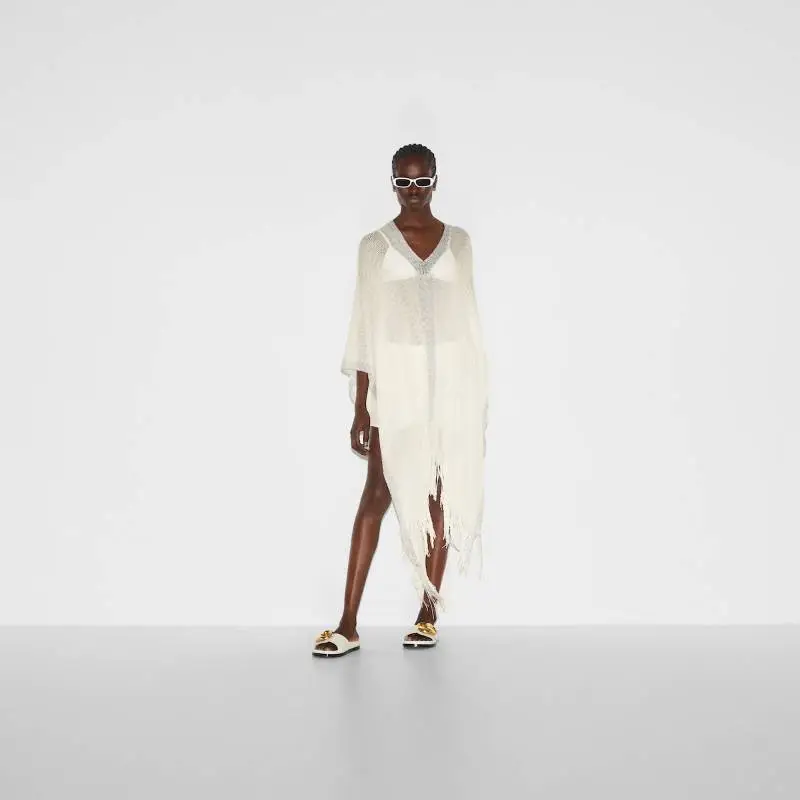 GUCCI Long-Sleeved Dresses Women's Ivory White-8