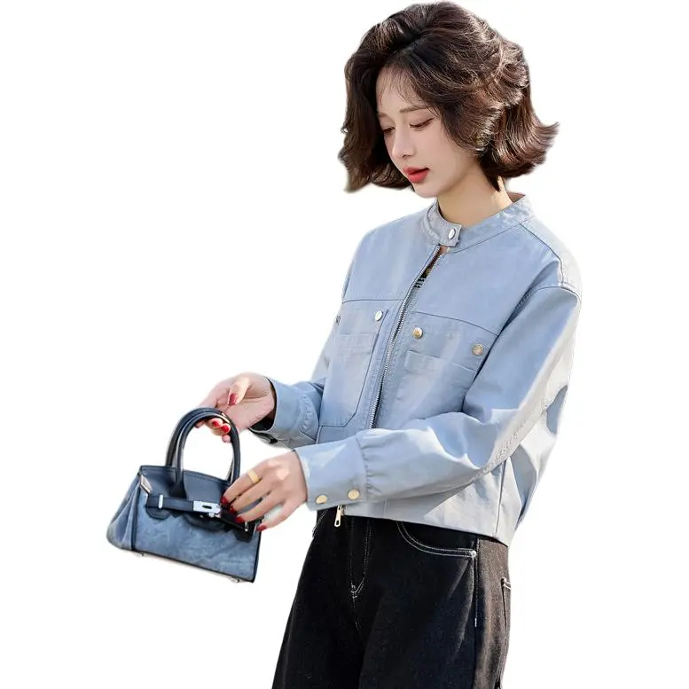 Yi Mengyuan Leather Jackets Coats Women's-2