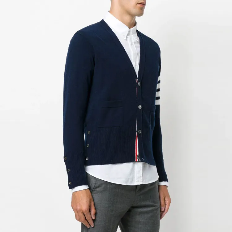 THOM BROWNE 4 Bar Stripe Cardigan-1