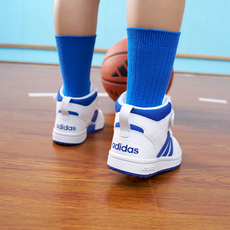 Adidas Neo Postmove Abrasion Resistant Mid Top Children's Basketball Shoes White Kids-2