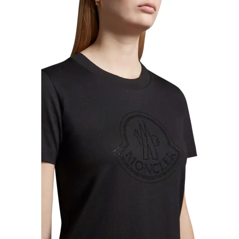 Moncler Logo Embellished Crewneck T Shirt-4
