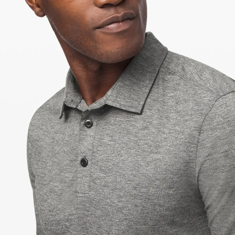 Lululemon Evolution Polo Shirt Men's Black Gray-2