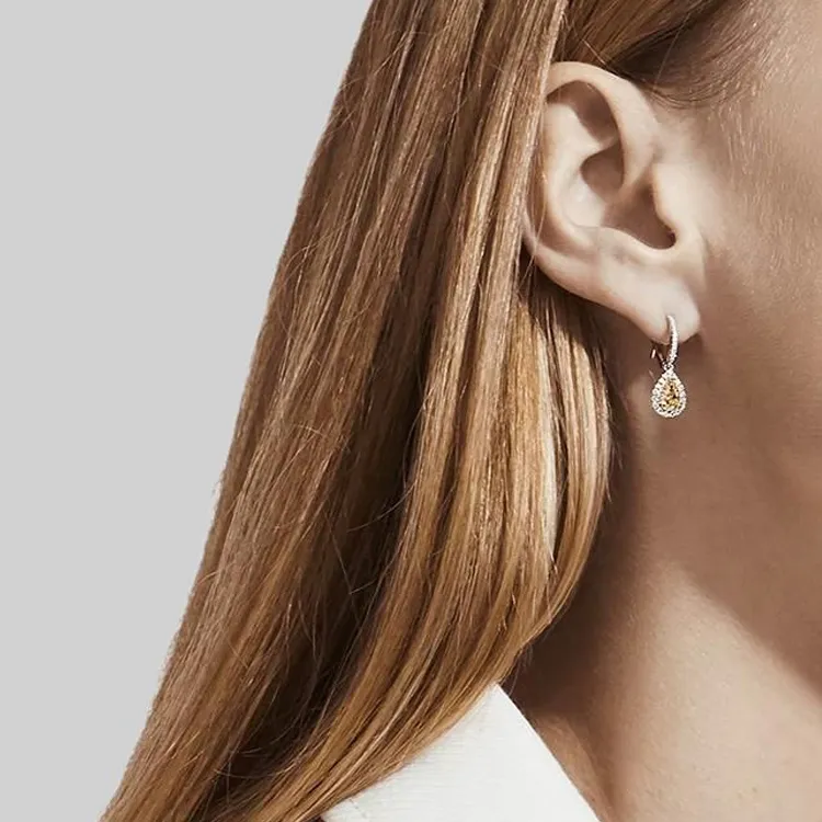 De Beers Diamond Earrings Unisex Yellow-2