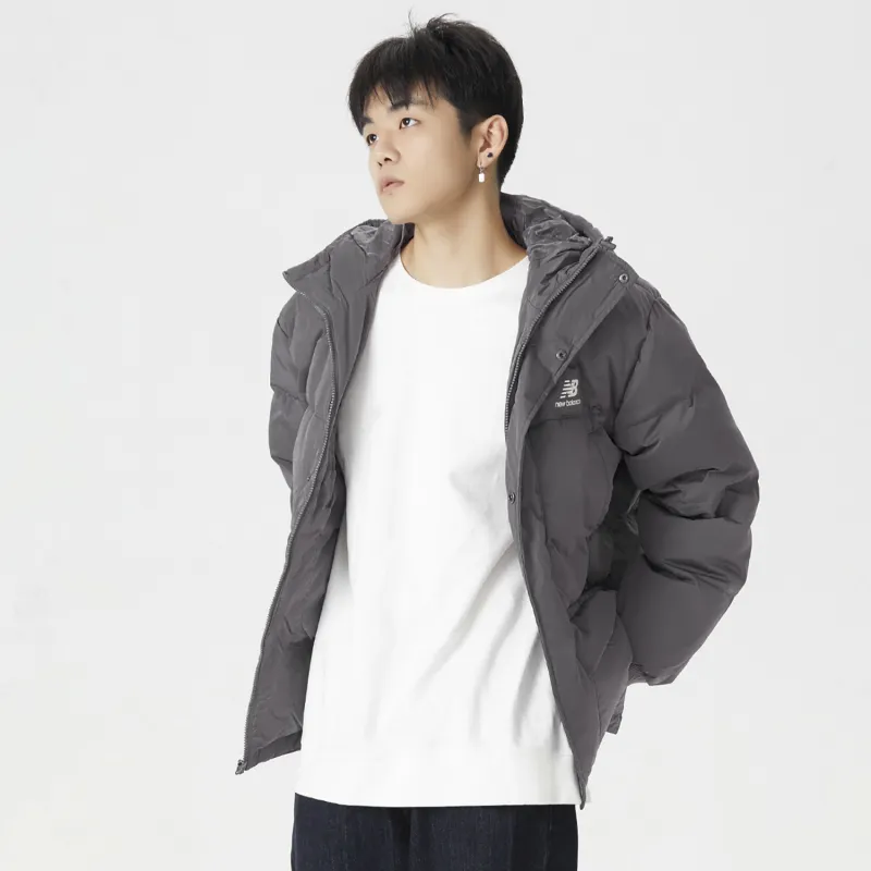 New Balance Down Jacket Standard Version Men's Gray-4