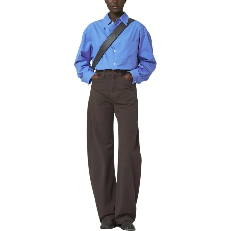 Lemaire High Waisted Curved Pants 'Espresso'-4