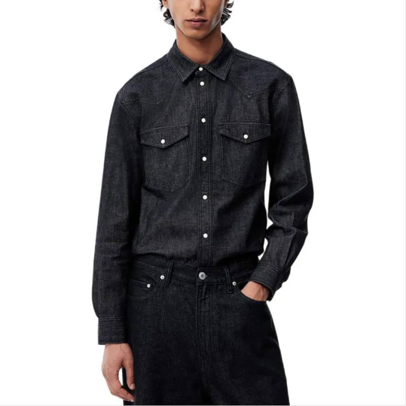 H&M Shirts Men Dark Gray-3
