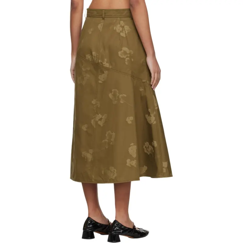 Erdem Casual Long Skirt Women's Khaki-1