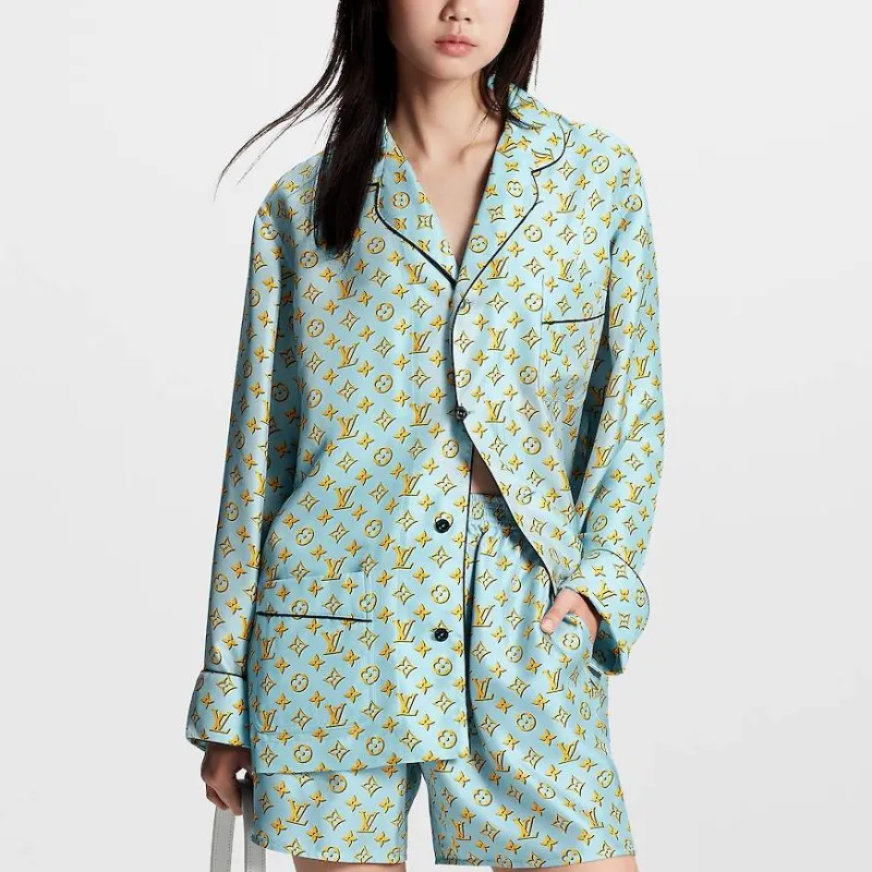 LOUIS VUITTON FW24 Casual Shorts Women's Cyan-2