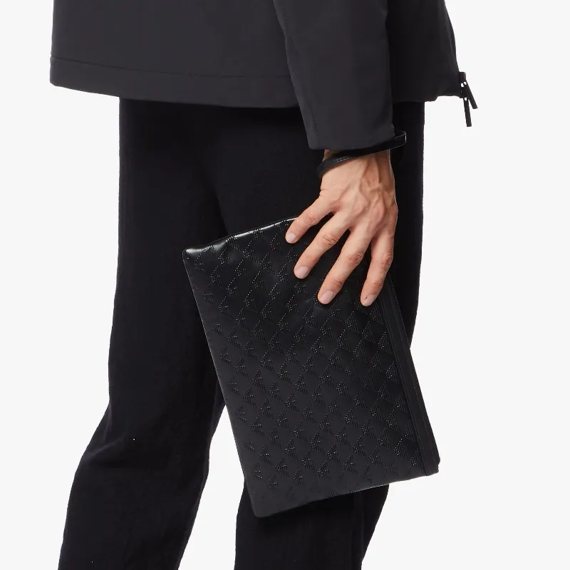 EMPORIO ARMANI Polyester Coin Purse Clutch Regular Men's Black-6