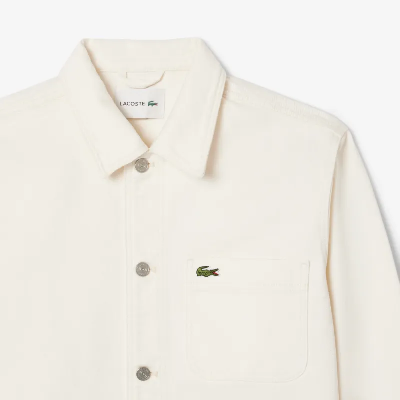 LACOSTE Denim Jacket Men's White-4