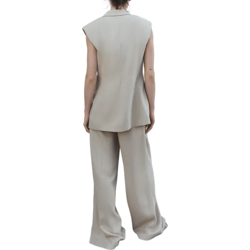 ZARA ZW Series Casual Pants Women's Tan-2