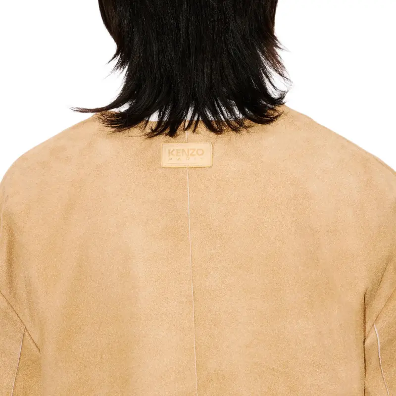 KENZO SS25 Leather Jacket Men's Beige-7