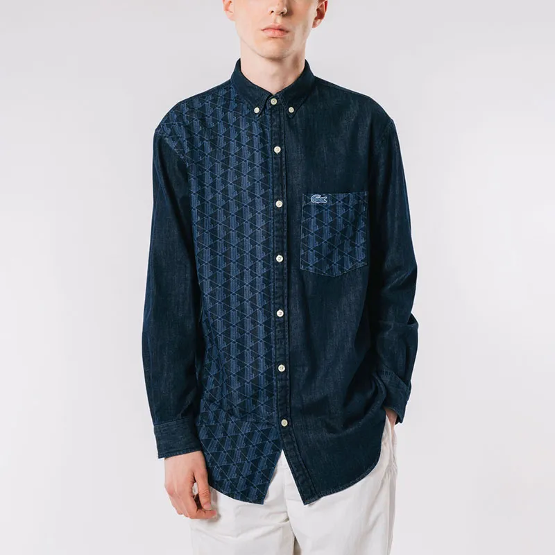 LACOSTE Shirts Men Dark Blue-2