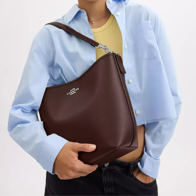 COACH City Leather Portable Crossbody Bag, Shoulder Bag Tubas Women's Maple Brown-4