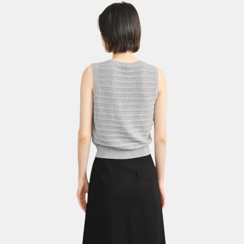 Orange Desire Tank Tops Women's Cloud Flower Gray-1