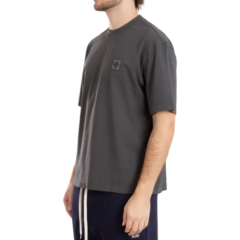 STONE ISLAND Logo Patch Short Sleeved T Shirt-3