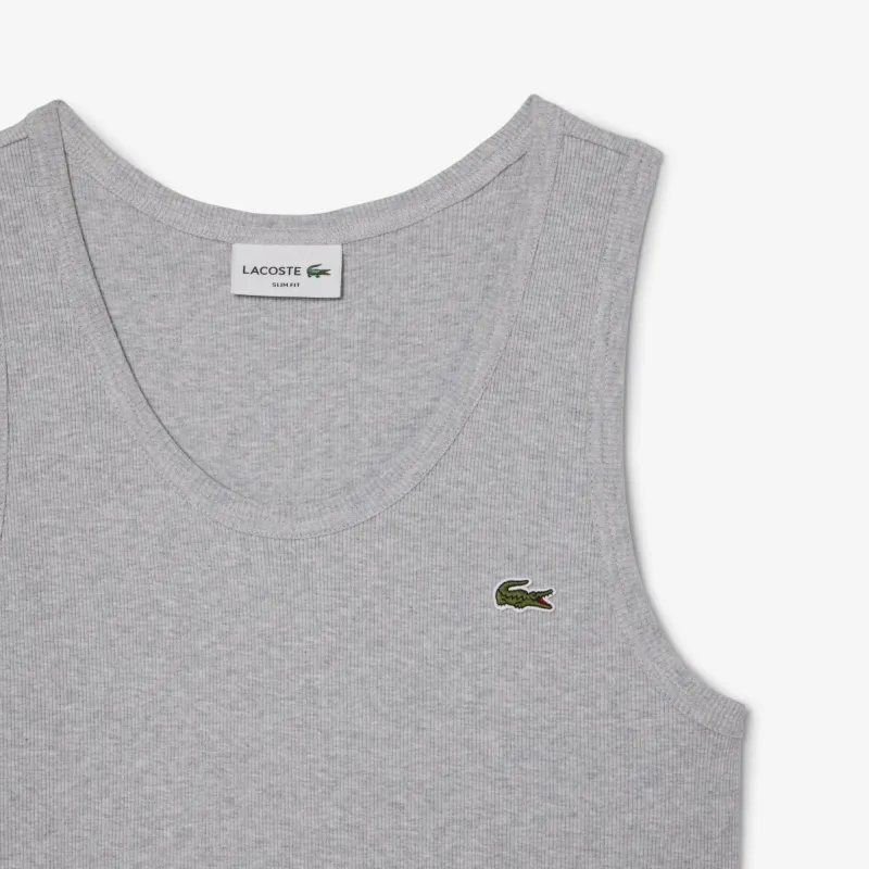 LACOSTE Logo embroidered Tank Top-3