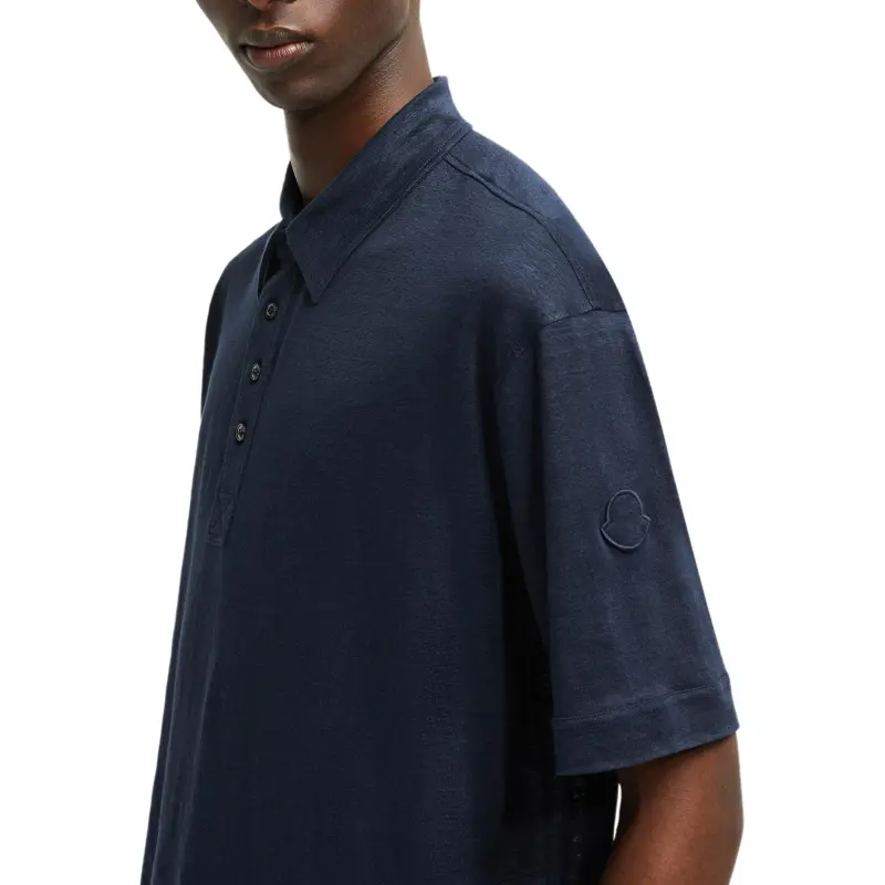 Moncler SS25 Polo Shirt Men's Dark Blue-4