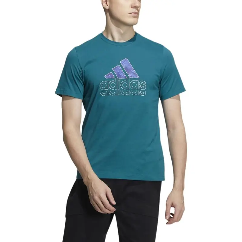 Adidas SS22 T Shirt Men's Peacock Green-2