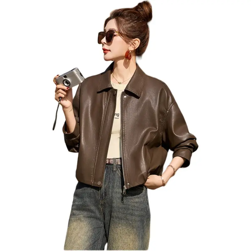 Fele.d Leather Jackets Women's-8