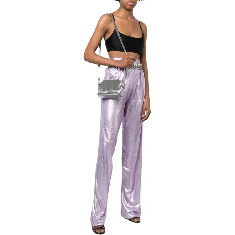 TOM FORD High Rise Metallic Effect Trousers-3
