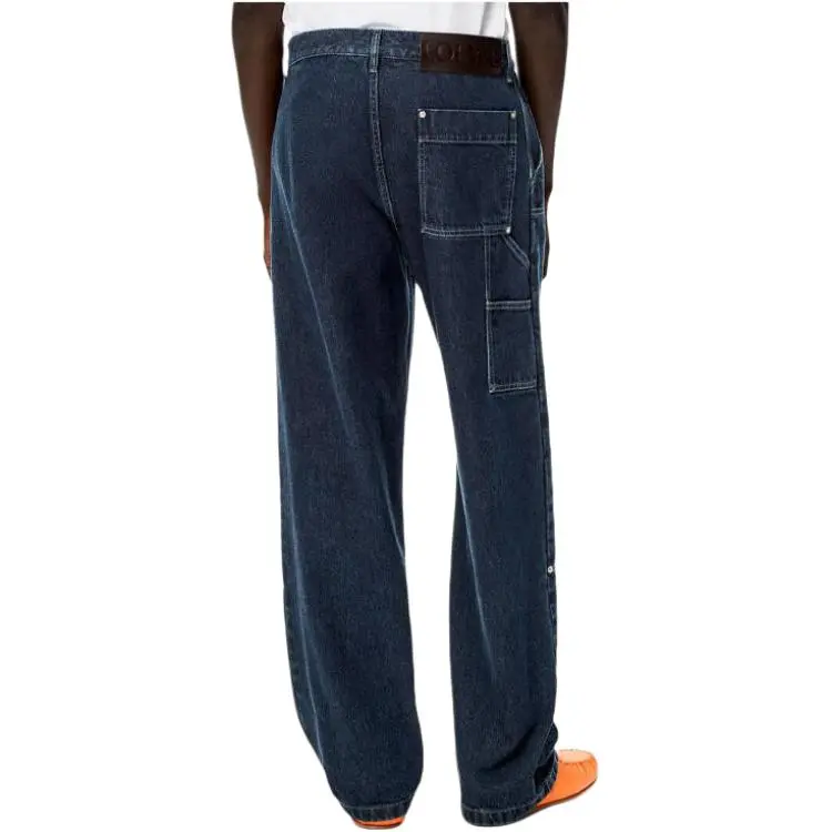 LOEWE Patched Denim Trousers-4