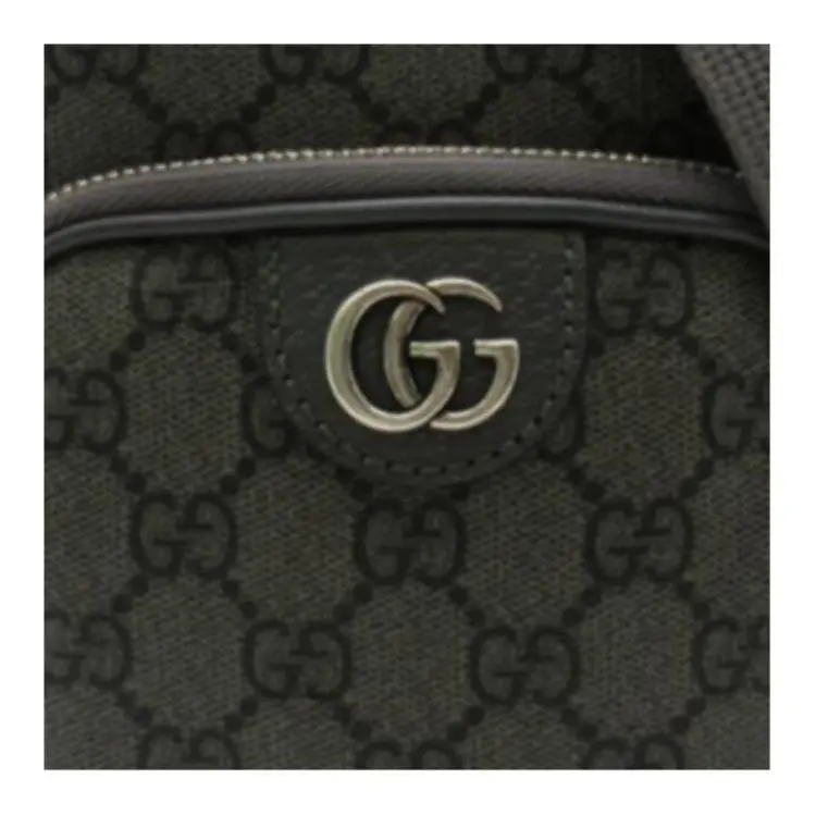 GUCCI Ophidia Canvas Shoulder Bag, Crossbody Bag Mini Men's Gray/Black-4
