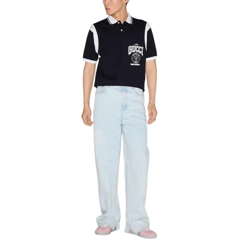 GUCCI Logo print Polo Shirt-2