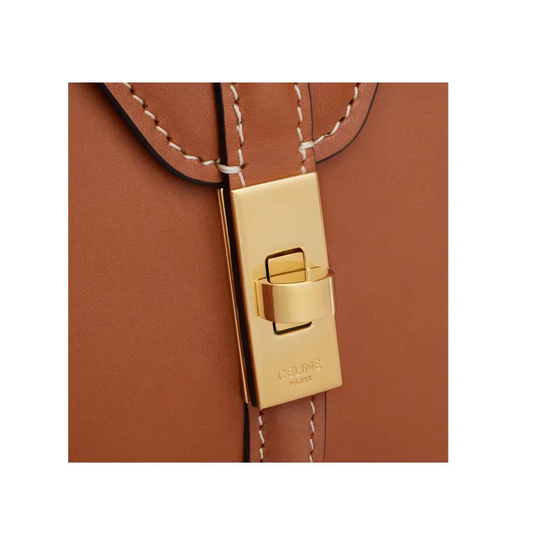 CELINE Calfskin Shoulder Bag, Crossbody Bag, Handbag Mini Women's Tawny-4