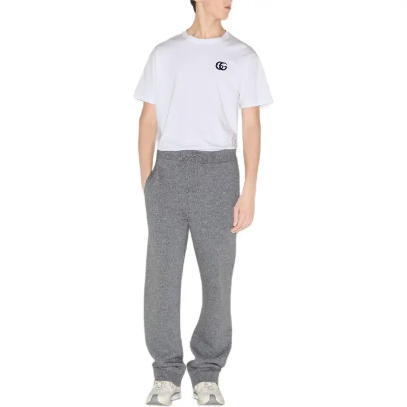 GUCCI Knitted Sweatpants Men's Gray-1
