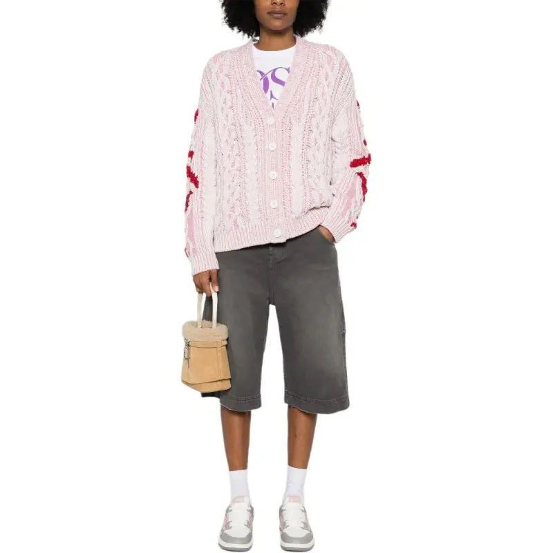 Givenchy Lunar Year Snake V Neck Cardigan 'Ivory/Pink'-1