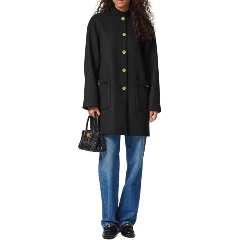 VERSACE Collarless Caban Coat-3