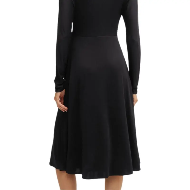 HUGO BOSS Long Sleeved Dresses Women's Black-4
