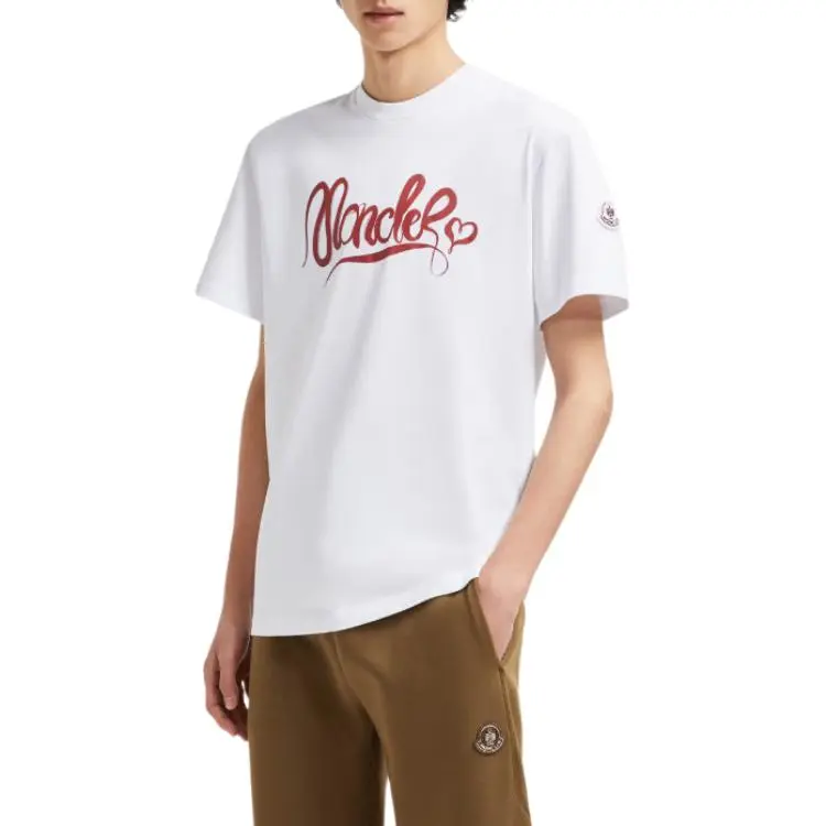 Moncler Calligraphy Logo Cotton T shirt-2