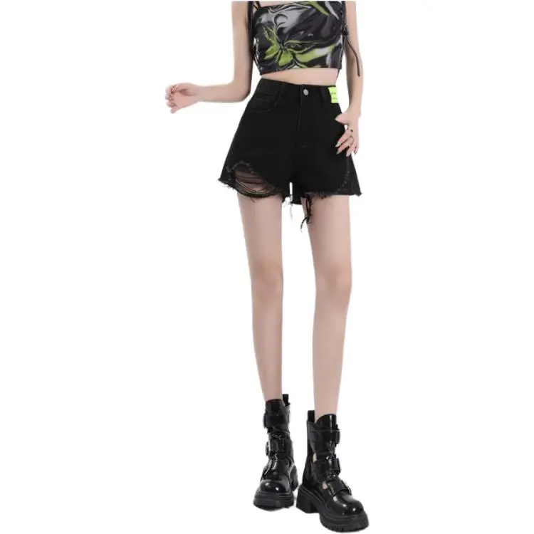 HELEH Denim Shorts Women's Black-4