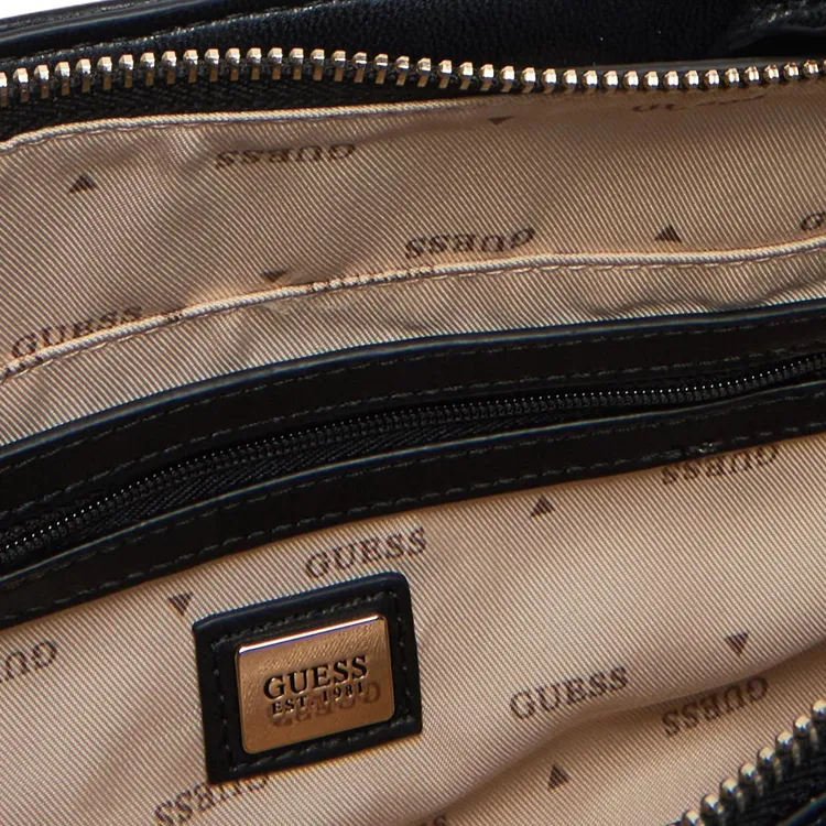 GUESS Faux Leather Shoulder Bag Crossbody Bag Handbag Small Size Women's Black-3