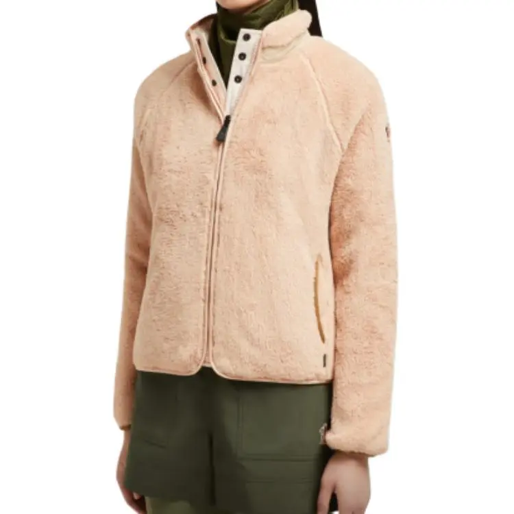 Moncler Grenoble SS25 Velvet feel Coat Women's Pink-3