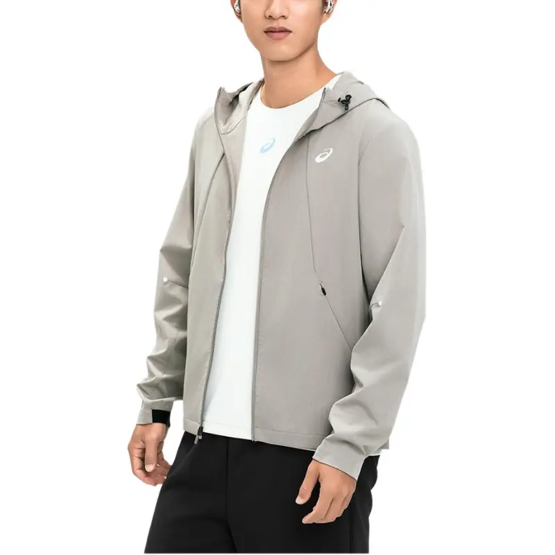 Asics Men Running Jackets Coats Men's Khaki-4