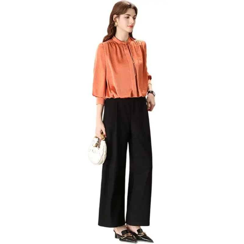 FENHONGMALI Shirt Women's Orange-6