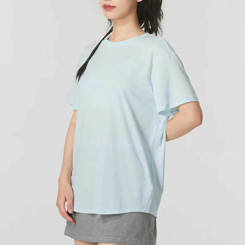 Nike Drop Shoulder Sleeve T Shirt Women's Glacier Blue-2