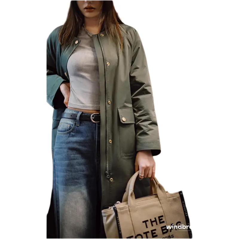 MADEN Trench Coat Women's Olive Green-1