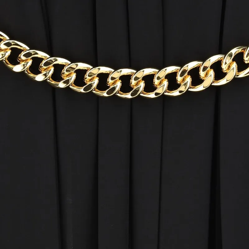 Balenciaga Pleated Chain Detailed Skirt-3