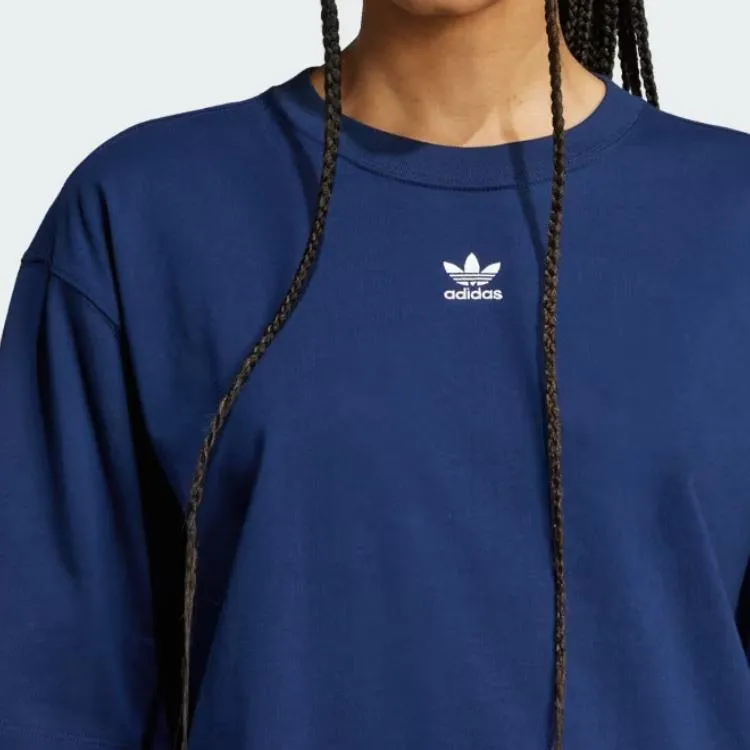 Adidas Women's Essentials Boyfriend T Shirt Night Indigo-3