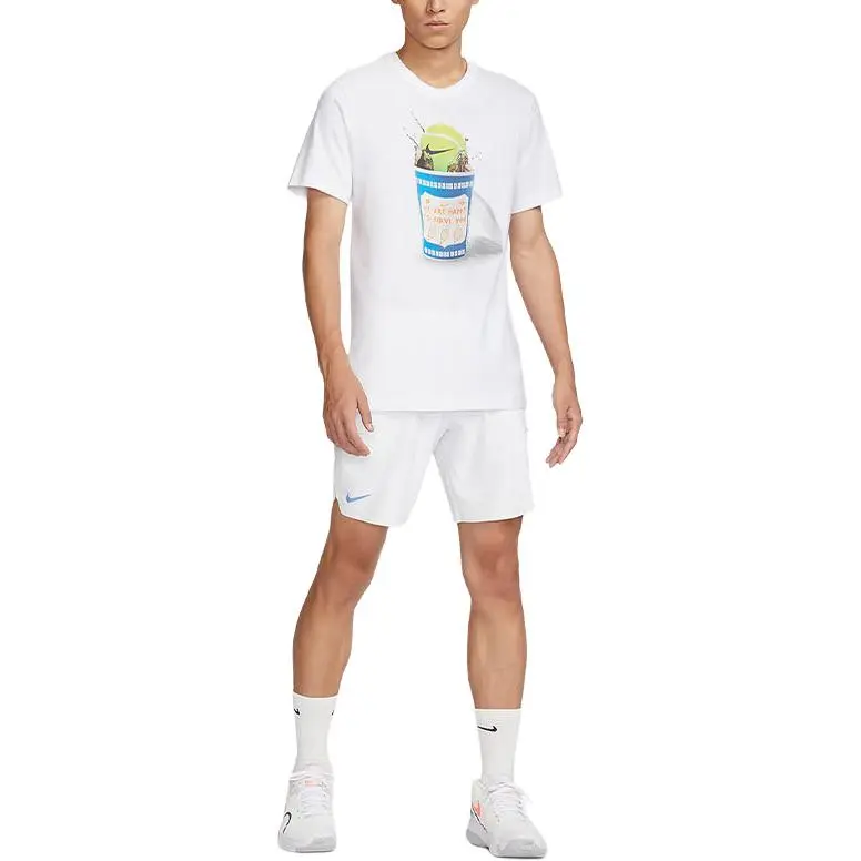 Nike T Shirts Men White-3