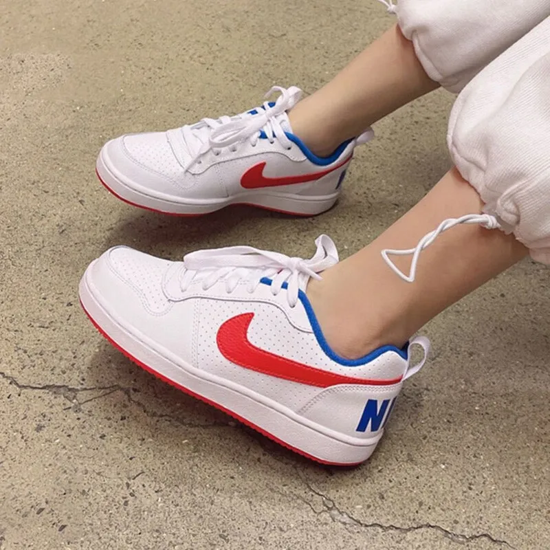 Nike Court Borough Low White Blue Red GS-1